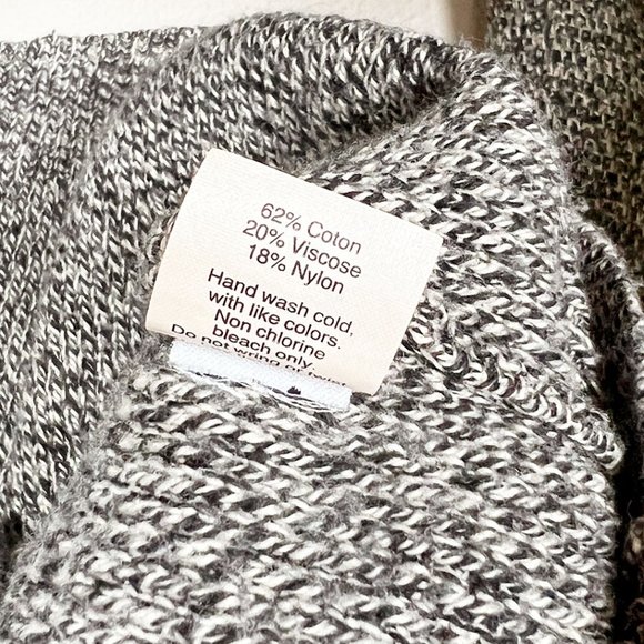 Madewell Province Cross-Back Pullover Sweater Cotton Blend Soft Marled Gray M - Picture 13 of 16